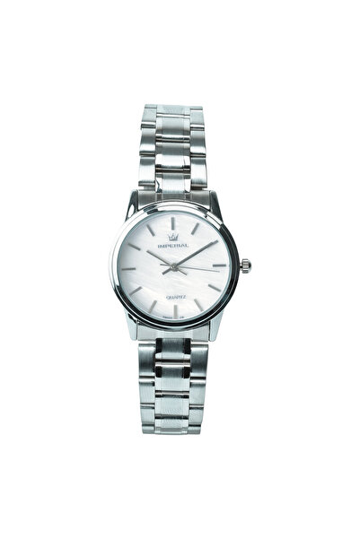 Imperial Men's Silver Stainless Steel Watch, White Dial, Y121 Movement, Butte...
