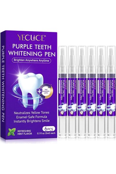 YECUCE Purple Teeth Whitening Gel Pen, Tooth Whitening Gel, Fast and Effectiv...