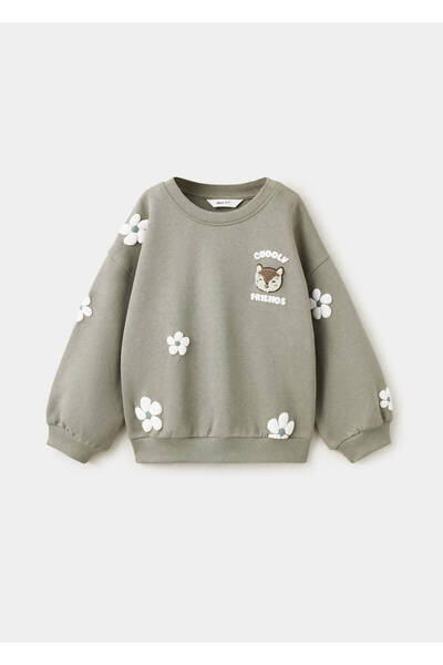 MANGO Baby Desenli pamuklu sweatshirt