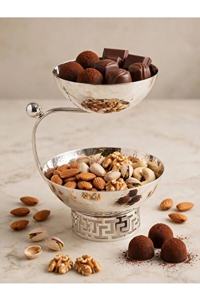 Generic Brand Doreen Nuts Plate Has a Fairy-Like Pattern on the Bottom.