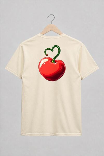 Generic Brand Tricou unisex cu Măr roșu pop-art