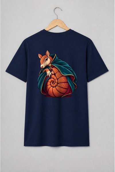 Generic Brand Tricou unisex cu Armadillo cu pelerină în stil fantasy