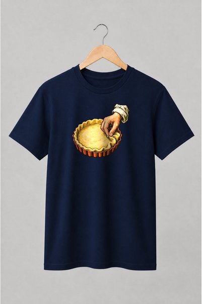 Generic Brand Tricou unisex cu Tartă rustică cu mână ilustrată