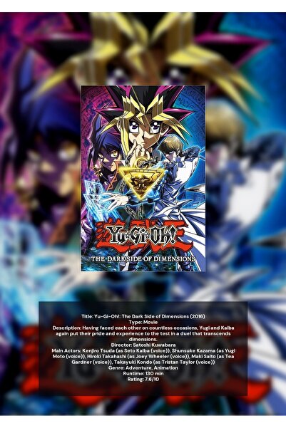 OEM Ινφορματική Αφίσα Yu-Gi-Oh! Η Σκοτεινή Πλευρά των Διαστάσεων, Συλλογή Άνι...