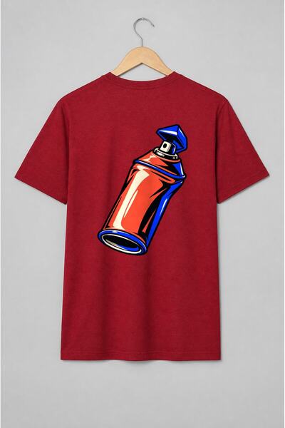Generic Brand Tricou unisex cu Tub de vopsea spray graffiti