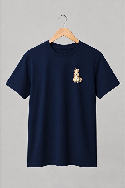 Generic Brand Tricou unisex cu Pisică tărcată portocalie pentru iubitori de p...