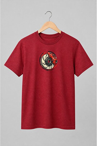 Generic Brand Tricou unisex cu Disc de frână auto stil motorsport