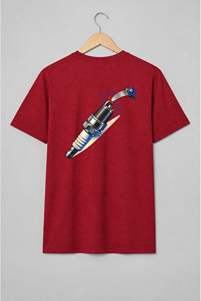 Generic Brand Tricou unisex cu Bujie auto stil retro