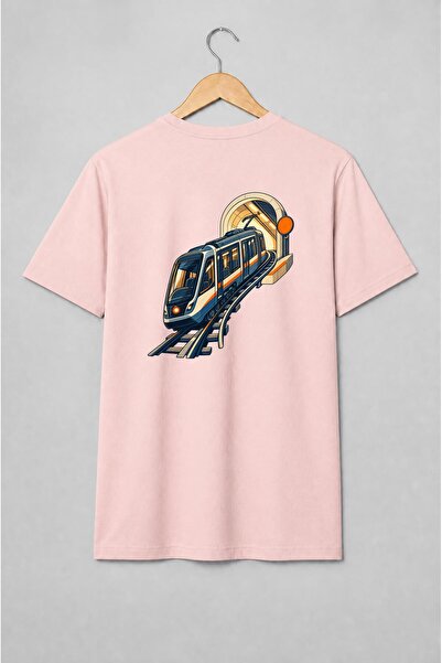 Generic Brand Tricou unisex cu Tren futurist