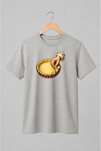 Generic Brand Tricou unisex cu Tartă rustică cu mână ilustrată