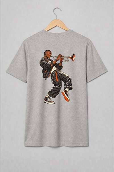 Generic Brand Tricou unisex cu Trompetist în stil streetwear