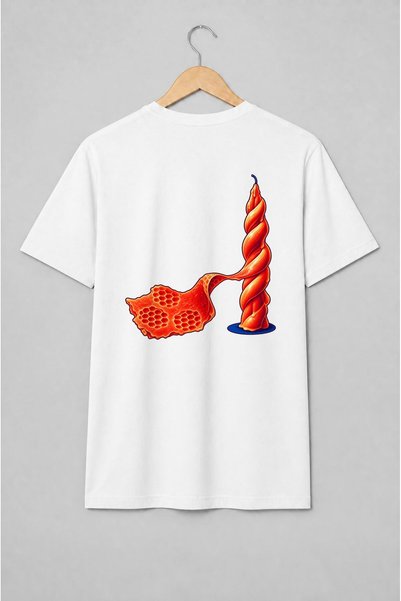 Generic Brand Tricou unisex cu Lumânare spiralată cu ceară topită artizanală