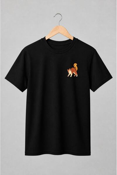 Generic Brand Tricou unisex cu Pisică portocalie tărcată pentru iubitori de p...
