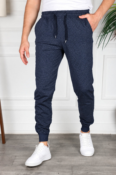 SURMARİ Unisex Rain Pattern Regular Fit Ribbed Leg Black, Gray, Navy Blue, Co...