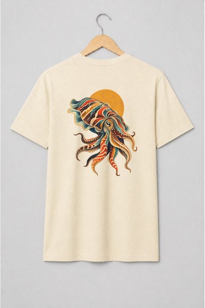 Generic Brand Tricou unisex cu Sepie vintage