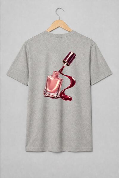 Generic Brand Tricou unisex cu Ojă cu pensulă și lac vărsat glam