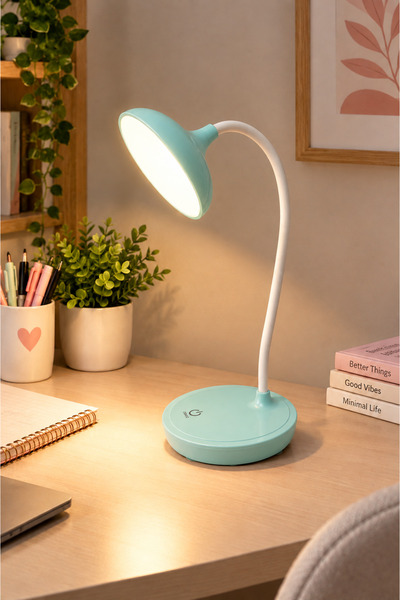 giyitec LED Masa Lambası Ayarlanabilir Esnek Boyunlu Dekoratif Çalışma Okuma ...