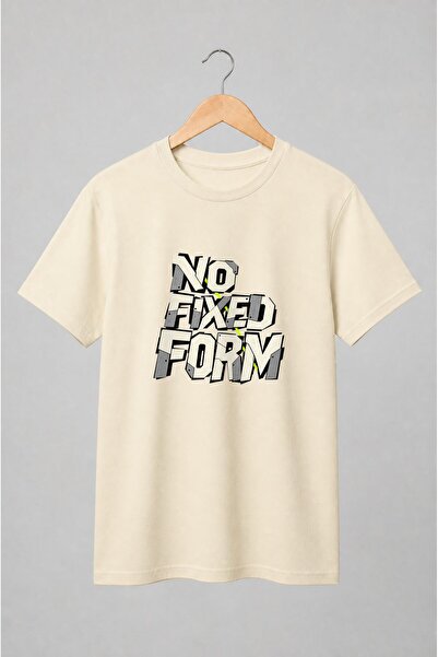 Generic Brand Tricou unisex cu No Fixed Form tipografie industrială