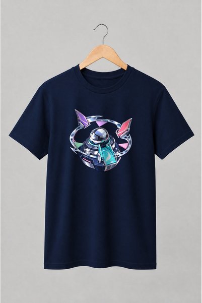 Generic Brand Tricou unisex cu Arena arcade futuristă cu sferă metalică