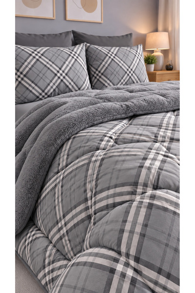 St Shopyteks Double Sided Welsoft Quilt Sleeping Set 195X215 cm |   100% Sili...