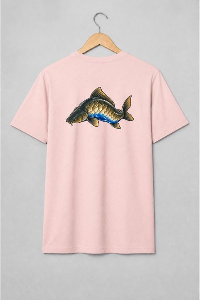 Generic Brand Tricou unisex cu Crap cu solzi aurii pentru pescari