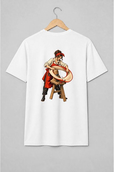 Generic Brand Tricou unisex cu Croitoreasă la atelier vintage
