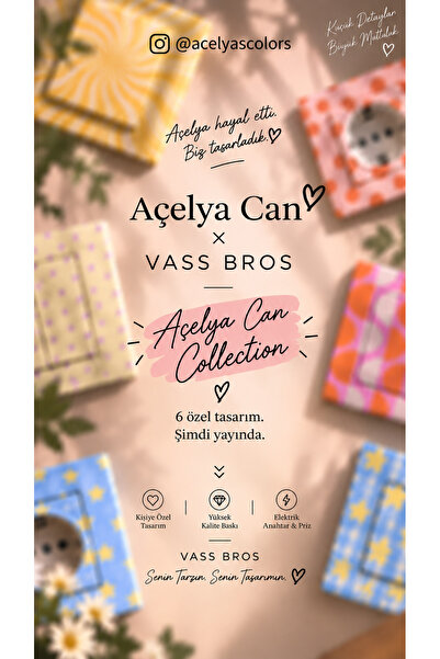 Vass Bros Açelya's Collection Sarı Retro Dekoratif Elektrik Anahtarı –