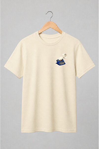 Generic Brand Tricou unisex cu Mașină de scris vintage