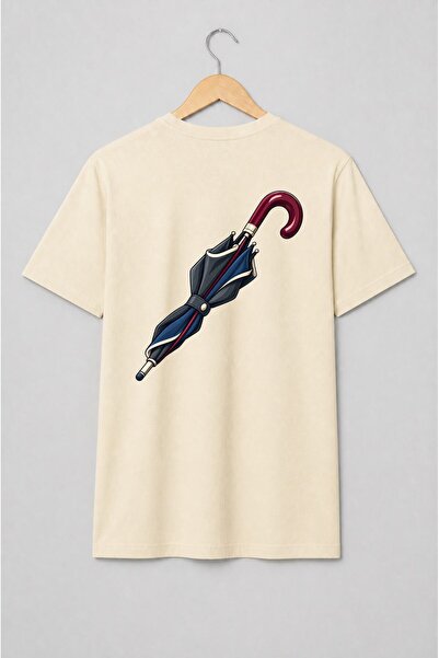 Generic Brand Tricou unisex cu Umbrelă pliabilă streetwear