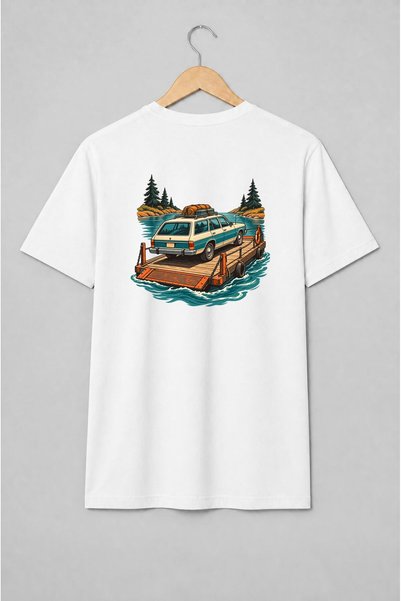 Generic Brand Tricou unisex cu Mașină break vintage pentru roadtrip