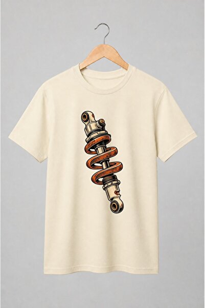 Generic Brand Tricou unisex cu Amortizor auto cu arc stil vintage