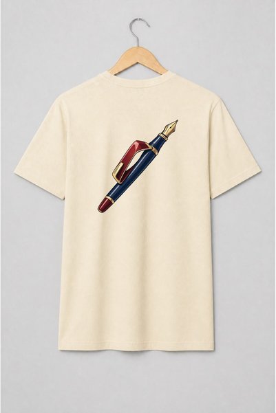 Generic Brand Tricou unisex cu Stilou cu peniță pentru journaling