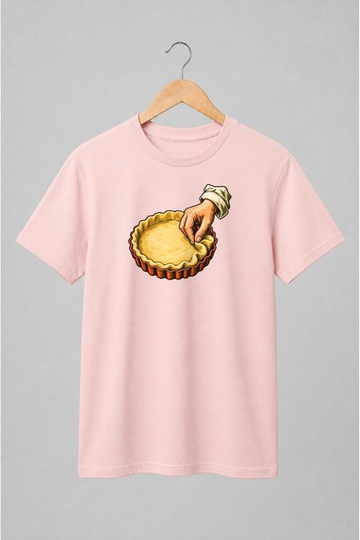 Generic Brand Tricou unisex cu Tartă rustică cu mână ilustrată