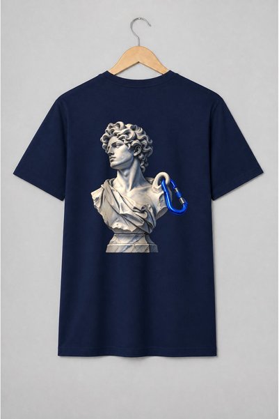Generic Brand Tricou unisex cu Bust clasic cu carabinier albastru în cheie mo...
