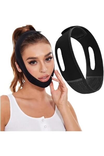 Generic Black Facial Slimming Headband for Women - V Line Face Lift Strap, Ad...