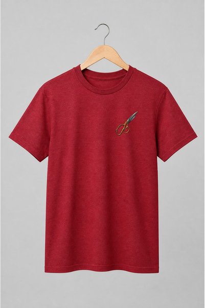 Generic Brand Tricou unisex cu Foarfecă de croitorie vintage