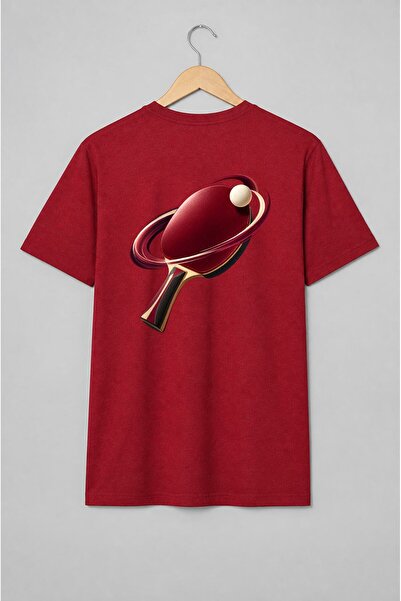Generic Brand Tricou unisex cu Paletă de tenis de masă cu efect orbital