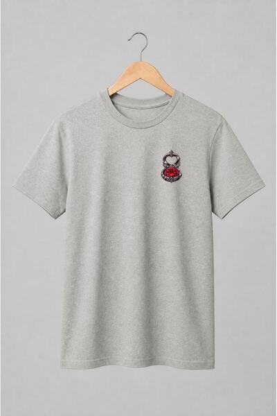 Generic Brand Tricou unisex cu Casetă de pudră cu oglindă în formă de inimă ș...