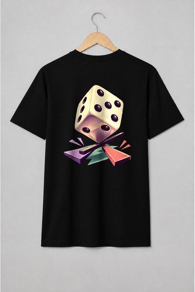 Generic Brand Tricou unisex cu Zar și jocuri de societate stil retro