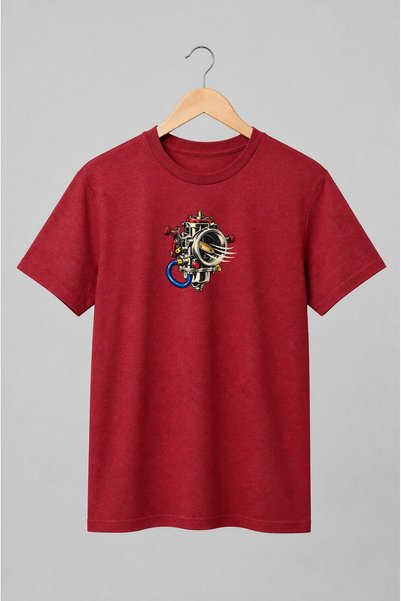 Generic Brand Tricou unisex cu Carburator de motocicletă vintage