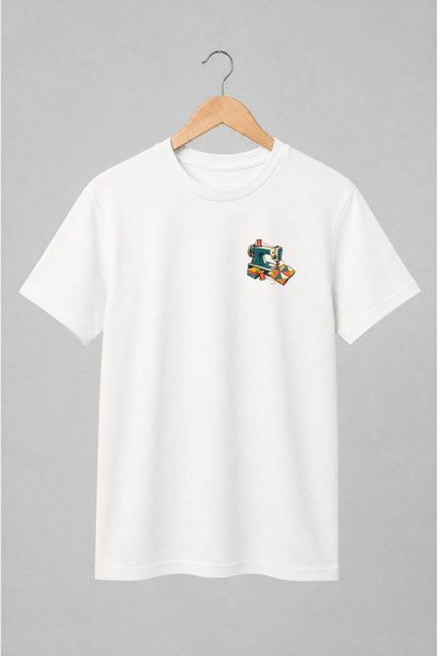 Generic Brand Tricou unisex cu Mașină de cusut vintage