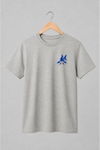 Generic Brand Tricou unisex cu Crap albastru pentru pescari