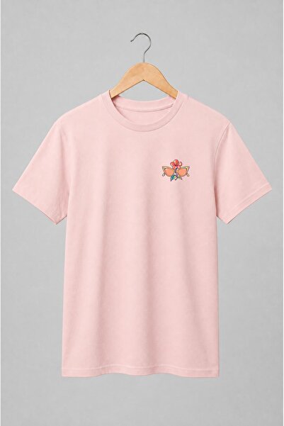 Generic Brand Tricou unisex cu Ochelari de soare cu floare și inimioare retro
