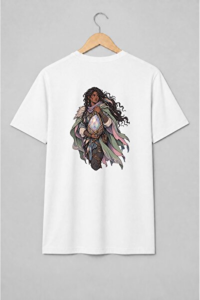 Generic Brand Tricou unisex cu Femeie fantasy cu ou irizant