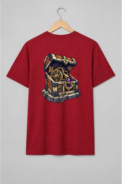 Generic Brand Tricou unisex cu Cufăr de comori fantasy