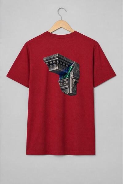 Generic Brand Tricou unisex cu Fragment de capitel clasic