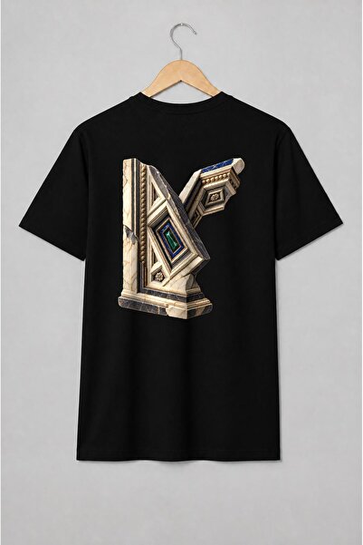 Generic Brand Tricou unisex cu Relief arhitectural clasic din marmură