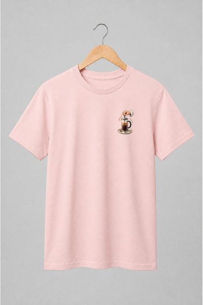 Generic Brand Tricou unisex cu Presă franceză cu cafea ilustrație vintage