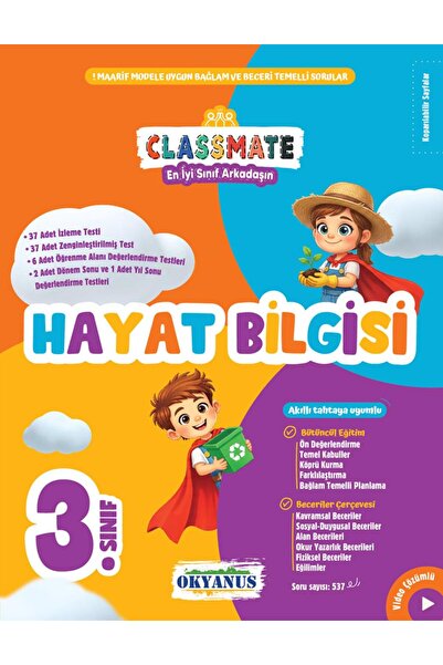 Okyanus Yayıncılık 3. Sınıf Classmate Hayat Bilgisi Soru Bankası
