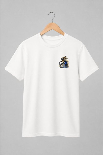 Generic Brand Tricou unisex cu Personaj urban în săritură stil streetwear